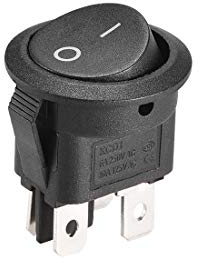 sourcing map DPST Interruttore a bilanciere rotondo per barca Marine 4pin ON/OFF AC250V/6A 125V/10A 1pz