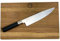 Kai Wasabi Black - Set di coltelli da cucina giapponesi ultra affilati, lama da 20 cm, con grande tagliere in rovere massiccio, 30 x 18 cm