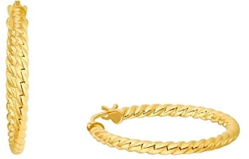 Amor Creolen Damen Ohrschmuck, 2,2 cm, Gold, Kommt in Schmuck Geschenk Box, 2020254