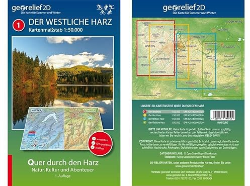 Wanderkarte Der Westliche Harz 1:50.000