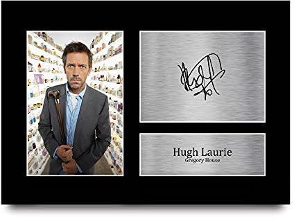 HWC Trading A4 Hugh Laurie Dr House Geschenke Gedruckt Signiert Autogramm Bild Für Fernsehen Zeigen Fans