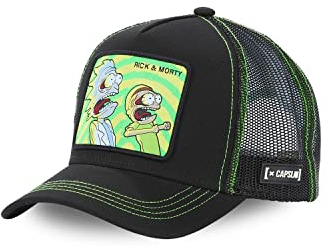 Cap Herren Rick And Morty, Tracker Kappe Herren, Portal, Natürlich, Schwarz, Einheitsgröße