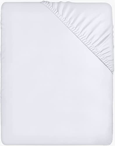 Utopia Bedding Fitted Sheet Small Double / 4ft, White - Deep Pocket 12 inch (30 cm) - Easy Care - OEKO-TEX Certified - Soft Brushed Microfibre Fabric - Shrinkage and Fade Resistant - Bottom Sheet