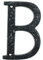 UAP House Numbers - 4 Inch Black Iron Door Numbers Screw Fix For Front Door, Rustic Address Number Screw On For Doors And Gates, Made of Solid Cast Iron (Letter B)