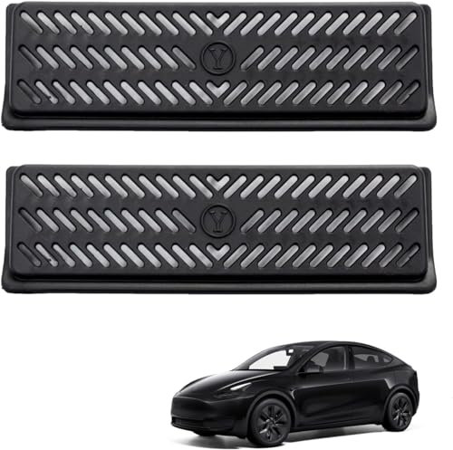 NITOYO Compatible with Tesla Model Y 2019-2024 Backseat Air Flow Vent Cover Snap-in Installation Rear Under Seat Air Conditioning Outlet Grille Protector Pack of 2 Interior Accessories