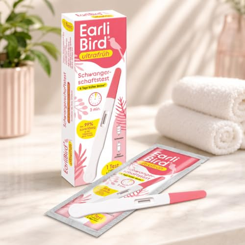 Schwangerschaftstest Frühtest von EarliBird | Schwangerschaftstests mit über 99% Zuverlässigkeit | Schwangerschafts Test für Schwangerschaft Erkennung