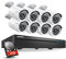 SANNCE 5MP PoE Überwachungskamera Set 8CH NVR Recorder Videoüberwachung und 8 Stück Aussen IP Kamera installiert 4TB Festplatte, Bewegungserkennung, Fernzugriff