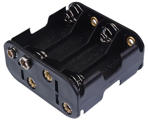 AA x 8 Open Style Battery Holder Case With Press Studs