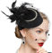 Fascinator Hüte 20er 50er Jahre Hut Haar Clip Accessoire Haarreif Kopfbedeckung mit Schleier Cocktail Tea Party Hochzeit Kirche Haarschmuck Kopfschmuck für Mädchen und Frauen