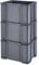 SUNDIS Master Box, lot de 3 bacs de rangement 45L en plastique recyclé, robustes et renforcés, parois droites, superposables et combinables, idéals pour l’atelier, le bricolage ou le transport