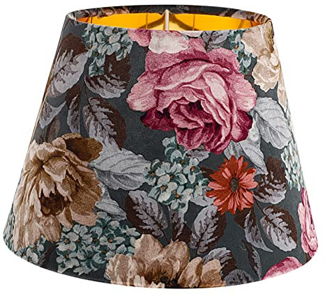 CAXUSD Flower Pattern Decorative Lampshade Simple Light Cover for Table Lamp Elegant Fabric Shade with Exquisite Craftsmanship Fits Home Decor Styles