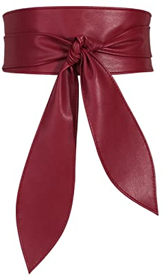 LumiSyne Damen Obi Gürtel Breite Gürtel Retro Cinch Gürtel Weich PU Leder Mode Wickelgürtel Zum Schnüren Knoten Hüftgürtel Bindegürtel Korsett Gürtel Taillengürtel Für Kleider Tägliche Party
