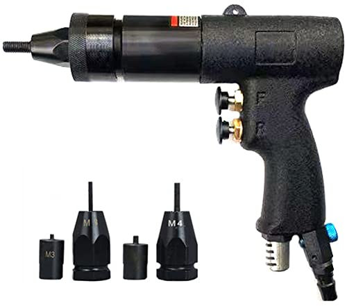 Pistola neumática para Tuercas de Remache, Pistola neumática para Tuercas de Remache con Mandriles de Cabeza autoblocante