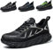 ISOOUS Arbeitsschuhe Herren Sicherheitsschuhe Damen Stahlkappenschuhe Sportlich Atmungsaktiv Schutzschuhe rutschfest Schwarz 39