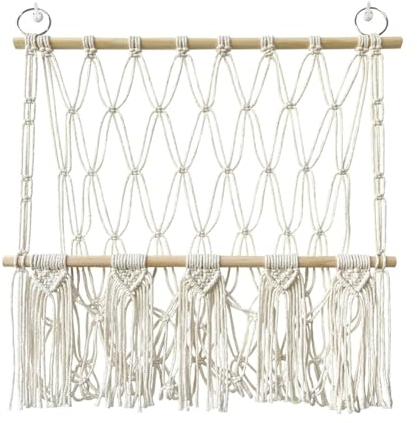 Creperture Stofftier Spielzeug Organizer Netz Kinderzimmer Wandbehang Dekoration Boho Makramee Aufbewahrung Hängematte Aufbewahrung Spielzeughalter für Kinder, Spielzimmer, Schlafzimmer, B