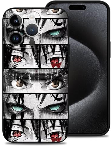 Vauiwiaie Anime Phone Case Design for iPhone 15 Pro Max Japanese Anime Phone Case Full Body Protective Anti-Scratch Shockproof Soft TPU Case Phone Cover for iPhone 15 Pro Max 6.7 inch