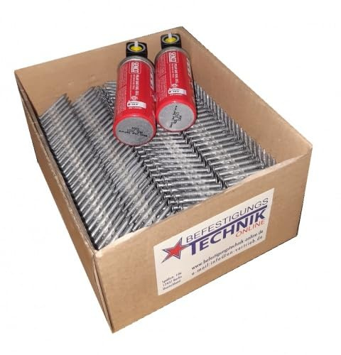 20° Haftennägel 2,8x25mm Ring feuerverzinkt Gas -18° passend für Haftennagler Tjep HA35 Paslode IM200/32