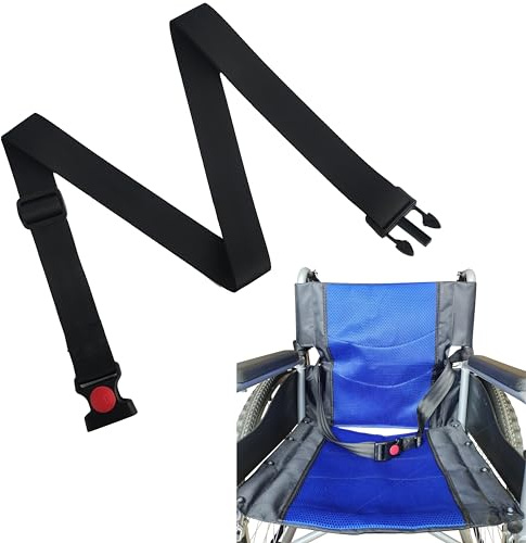 Sicherheitsgurt für Rollstuhl, 203,2 cm, verstellbarer Hochstuhl-Sicherheitsgurt, Stuhlgurt für ältere Menschen/Erwachsene/Kinder, Patientenpflege, Sicherheitsgurt (schwarz)