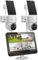 【4MP+PTZ+Solar+PC Software】 Dual WLAN Überwachungssystem 12,5 LED Monitor, Überwachungskamera Set, Mikrofon, 2-Wege Audio, Sirene, Nachtsicht, Bewegungserkennung, App & Mail Alarm, Cloud (2 Kameras)