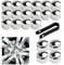 Chrome Nut Cap Wheel Bolts, Chrome Hexagonal Plating Chrome Wheel Nut Cover Bolt, Car Wheels Protection (16 Standard Sizes + 4 Locking Sizes)