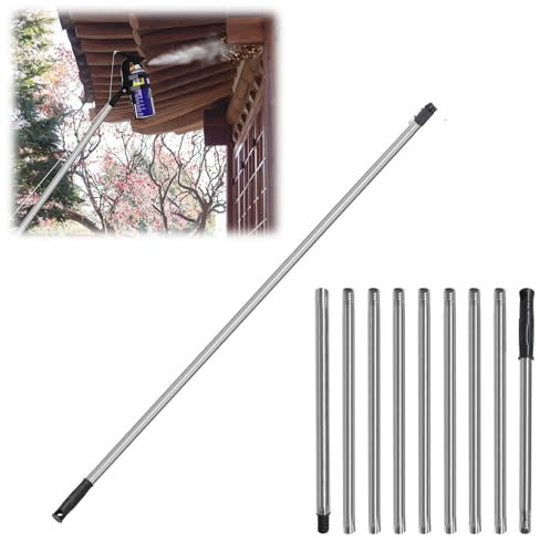 Xevinas Teleskopstange | Verstellbare Teleskopstange 0.4m-3.6m | Teleskopstab Thread 3/4 | Kompatibel SprüHdosen VerläNgerungsstangen Adapter,Fensterreinigungswerkzeugen, Ergonomischer Griff