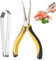 Stainless Steel Needle Nose Pliers Fishing Pliers - Curved Bent Nose Fish Hook Remover Tool and Fish Bone Tweezers with Non-Slip Grip for All Fish Types