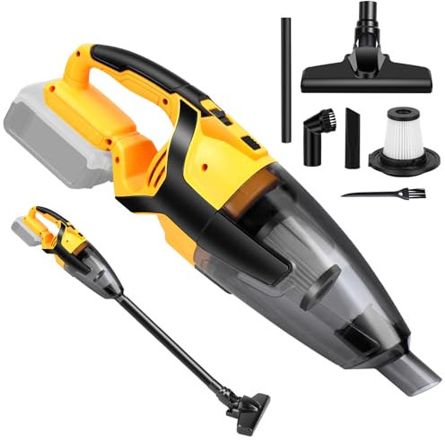 TRONYAN Aspiradora inalámbrica compatible con batería DEWALT de 20 V (batería no incluida), aspiradora de mano para el hogar, barco, taller, coche, pelo de mascotas, solo herramienta de muebles