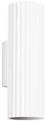 SOLLUX lighting Wandleuchte Innen Wandlampe Aluminium 1 Flammig 6,5 x 8,5 x 20 cm Karbon Weiß