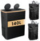 Homwiz Botellas de depósito de 140 L, 2 compartimentos, recipiente con 2 bolsas extraíbles, colector de botellas grandes, vacío, papel usado, botellas de plástico, contenedor para botellas de depósito