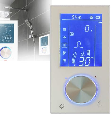 XNZJHPP LED Touch Screen Control Thermostat Display Shower Trim Digital Valve Shower Controller,3 Ways,Smart Power Outlet Compatible