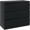 HOMCOM Chest of Drawers, 3-Drawer Storage Organiser Unit for Bedroom, Living Room, 80 x 39 x 73cm, Black