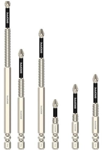 ROYJJ 6Pcs K5 Screwdriver Bit Hexagon Shank Impacts Electric Drill Bit Set Screw Drill Head Power Tools Drill Attachment Part K5 impact-resistant and non-slip bit