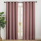 NICETOWN Altrosa Gardinen 220 cm Lang Verdunkelungsvorhang Kinderzimmer Übergardinen Wohnzimmer Vorhänge Modern Ösenschal 2er Set Wärmeschutzvorhang, Altrosa H220 x B140 cm