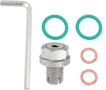 Briny River 1-teiliges Ölablassschrauben-Reparaturset aus Edelstahl Selbstklebend für Ölwannengewinde Geeignet Meisten Motorräder(M12,1–1,25 Mm)