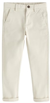 NEXT Jungen Chinohose mit Stretch (3-16 Jahre) – Skinny Fit Ecru Neutral 158