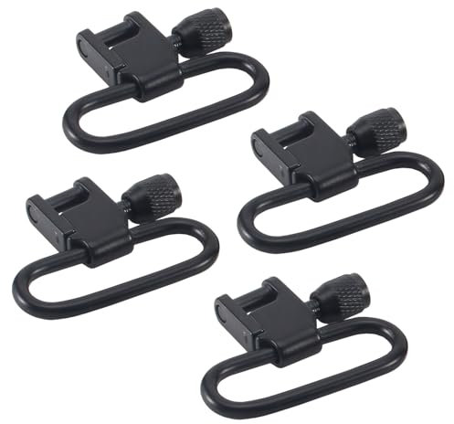 4 Stück 3.8cm/3.2cm Schnellverschluss Riemenbügel für Gewehrriemen Schlüsselanhänger für Camping,Wandern,Angeln,Reisen,Schlüsselanhänger