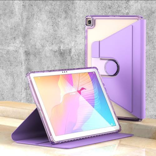 CasurvivePro Custodia con cavalletto per iPad Pro 12.9 2020/2021 360 Portafoglio in pelle Flip Smart Folio Cover Stand & Auto Sleep/Wake Viola