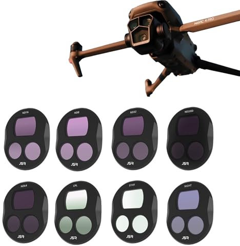 TEHAOUU Objektivfilter-Set für DJI Mavic 4 Pro Filter UV CPL GND ND Schutz ölbeständig wasserdicht Mavic 4 Pro Zubehör Fotografie (CPL & ND8 & ND16 & ND32 & ND64 & Star & ND1000 7 Night)