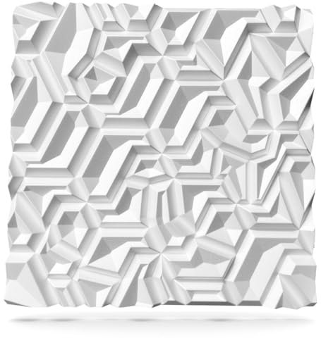Deccart - 3D Wandpaneele 60x60 cm - Paneele Wand Wall Panels Deko Wandverkleidung Innen Panel Deckenverkleidung Decke Deckenpaneele Platten Styropor EPS-Polystyrol - Opal - 4 Stück - 1,44 m²
