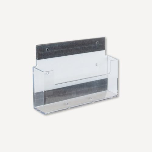 Magna-C® Magnetischer Karten- und Prospekthalter DIN A5 quer | transparenter Aushang für Magazine | flexibler Prospekthalter mit Magnetband