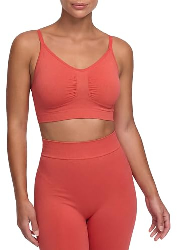 CFab BH Damen ohne Bügel nahtloses Bralette leichte Unterstützung | Unwattierter Komfort BH mit verstellbaren Trägern weichem Stretch und natürlicher Form für Alltag Zuhause Reisen und Freizeit