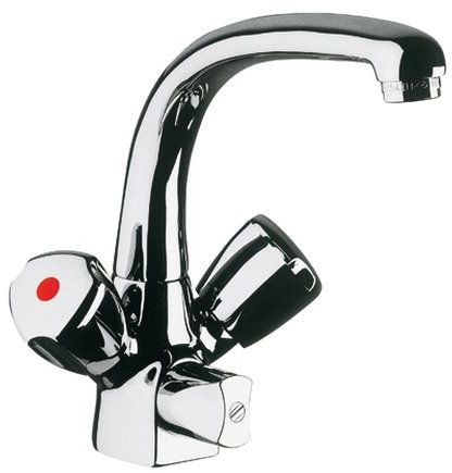 Kludi Spültisch-Batterie Standard ND mit 1 Anschluss für Wasch-und Spuelmischer, verchromt, 317300515