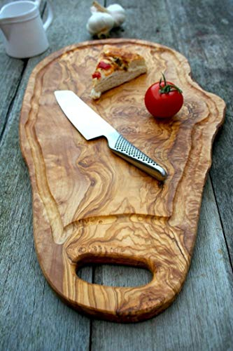Large Rustic Olive Wood Chopping/Serving/Presentation Board with Jus Groove - Length 45 to 50cm