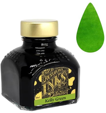 Diamine 80ml Kelly Green fountain pen ink bottle