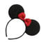 Black Sparkly Glitter Mouse Ears Alice Hair Band Headband Fancy Dress Party Hen