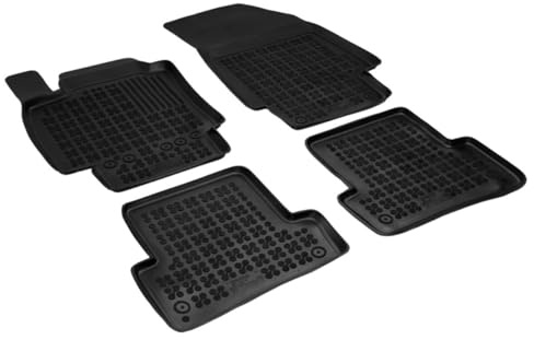 AZUGA 3D Gummi Fußmatten für Renault Clio III/IV ab 9/2005-8/2018/Captur I | rutschfest, wasserdicht, passgenau, TPE Gummimatten, hoher Rand Automatten, AZ10300091