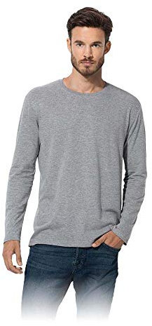 Stedman Apparel Men's Classic-T/ST2500 Regular Fit Long Sleeve T-Shirt, Grey Heather, X-Large