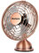 Holmes 4 Mini Heritage Desk Fan, USB-Powered, Single Speed, 4 Blades, Adjustable 100° Head Tilt, Metal Construction, Ideal for Home, Dorm Rooms, Bedrooms, Office or Travel, Vintage Brushed Copper