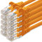 1aTTack.de 10x 0.25m Orange Cat.6 Ethernet Patch Cable - Ready to Use with RJ45 Connectors - Compatible with PCs, Notebooks, Game Consoles, Routers & More