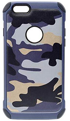 NX Camouflage Case for iPhone 8 with Free Ring Stand Holder,PU+PC+TPU 360°Protection Bumper for iPhone 8,Camo Blue